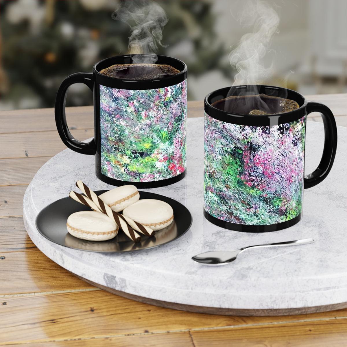 #14 Gemini Moon — Black Mug, 11oz