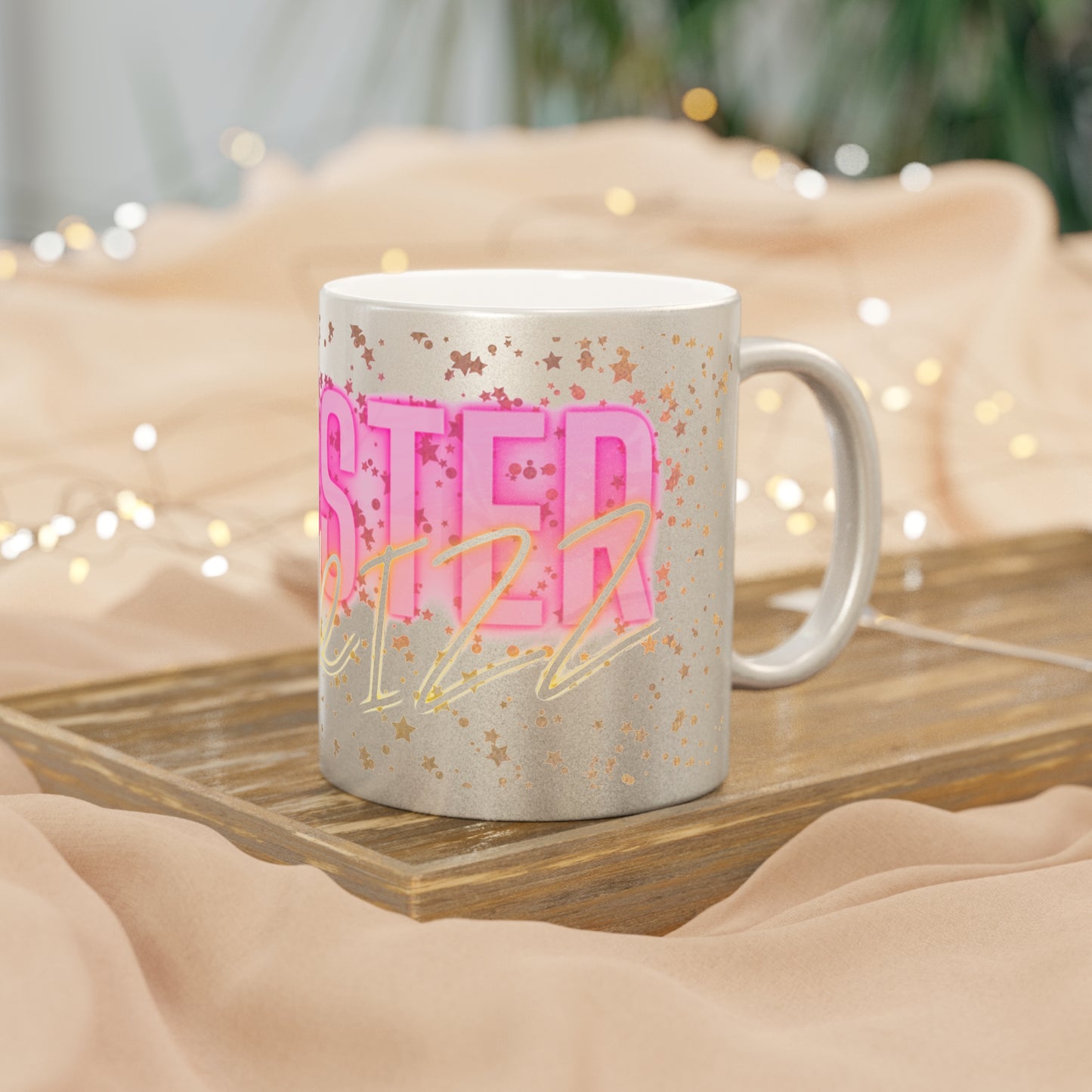 #1 Coaster Rizz Branded — Metallic Silver Mug