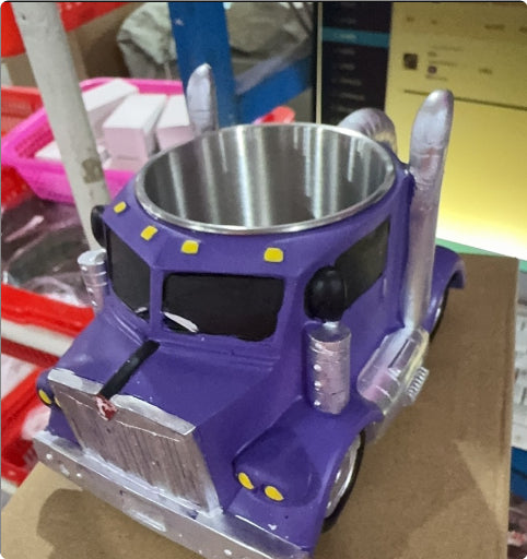 Red truck coffee mug, view 3