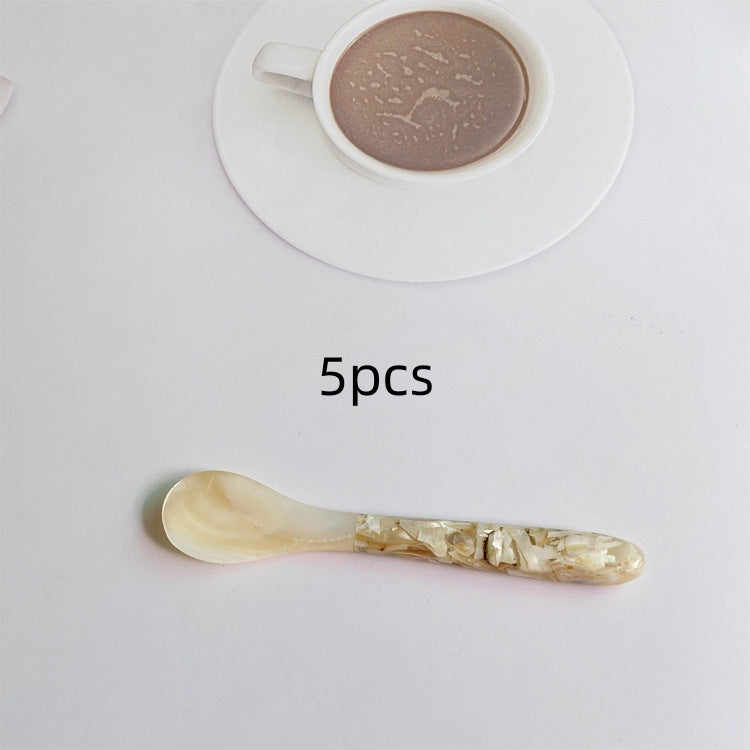 Shell-inlaid dessert spoon, view 3