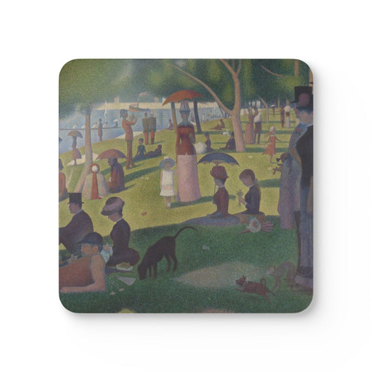 A Sunday on La Grande Jatte printed on a Coaster Rizz coaster