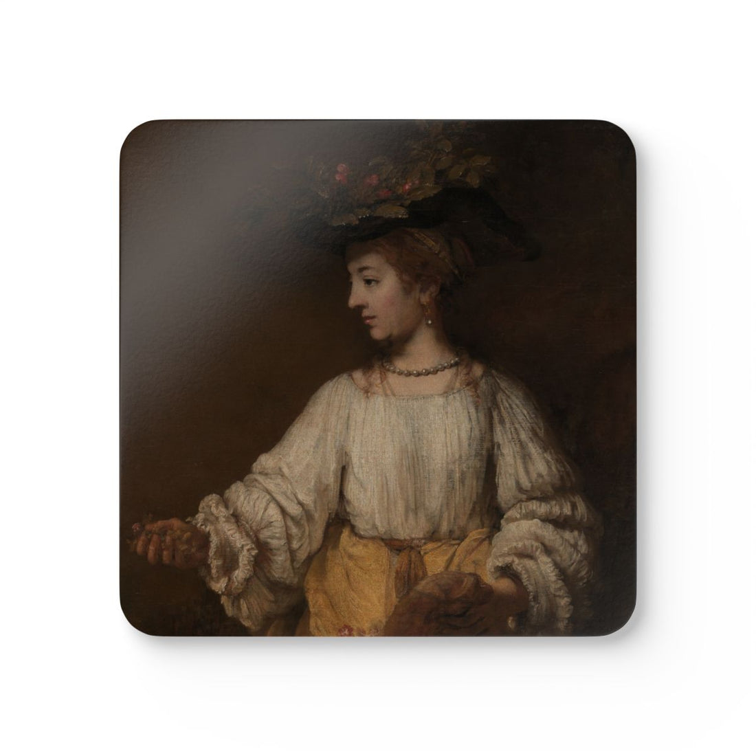Flora printed on a Coaster Rizz coaster