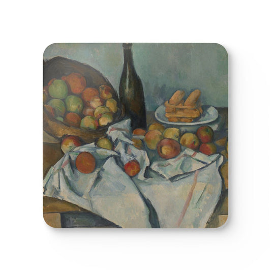 The Basket of Apples printed on a Coaster Rizz coaster