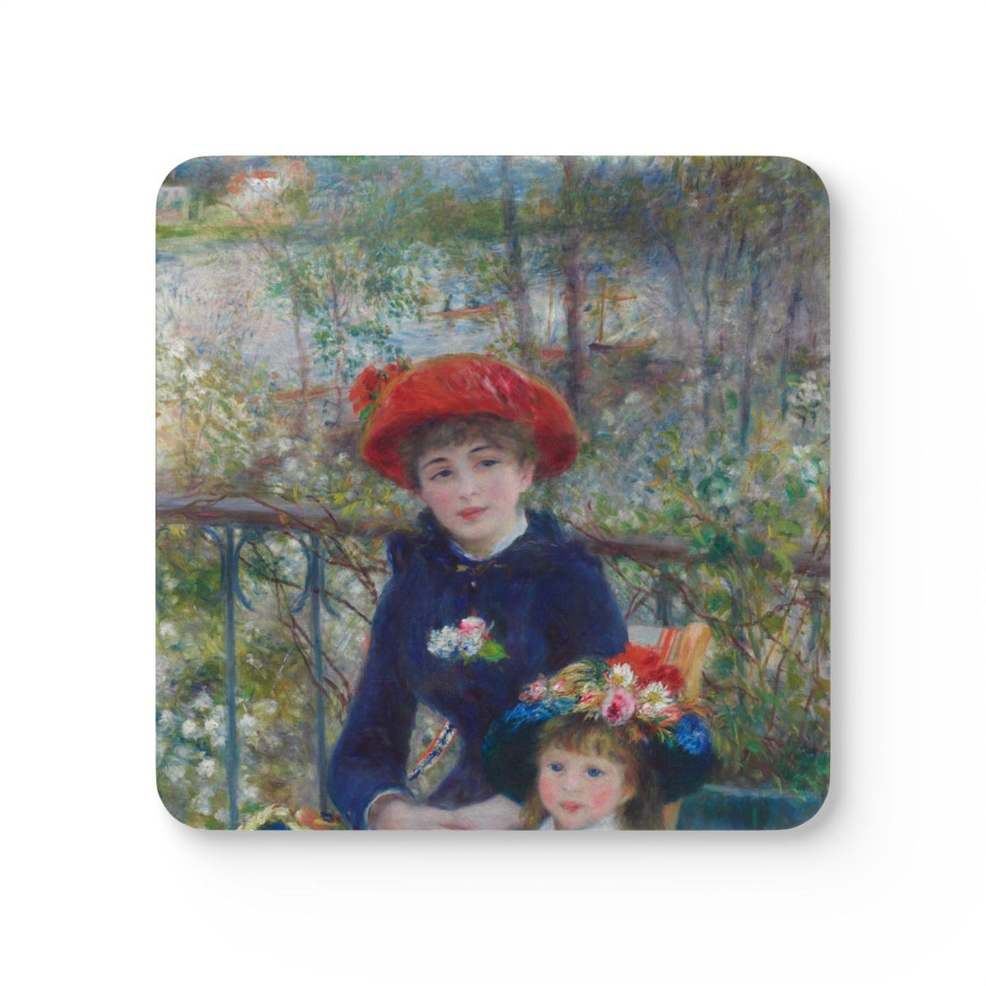 Two Sisters printed on a Coaster Rizz coaster