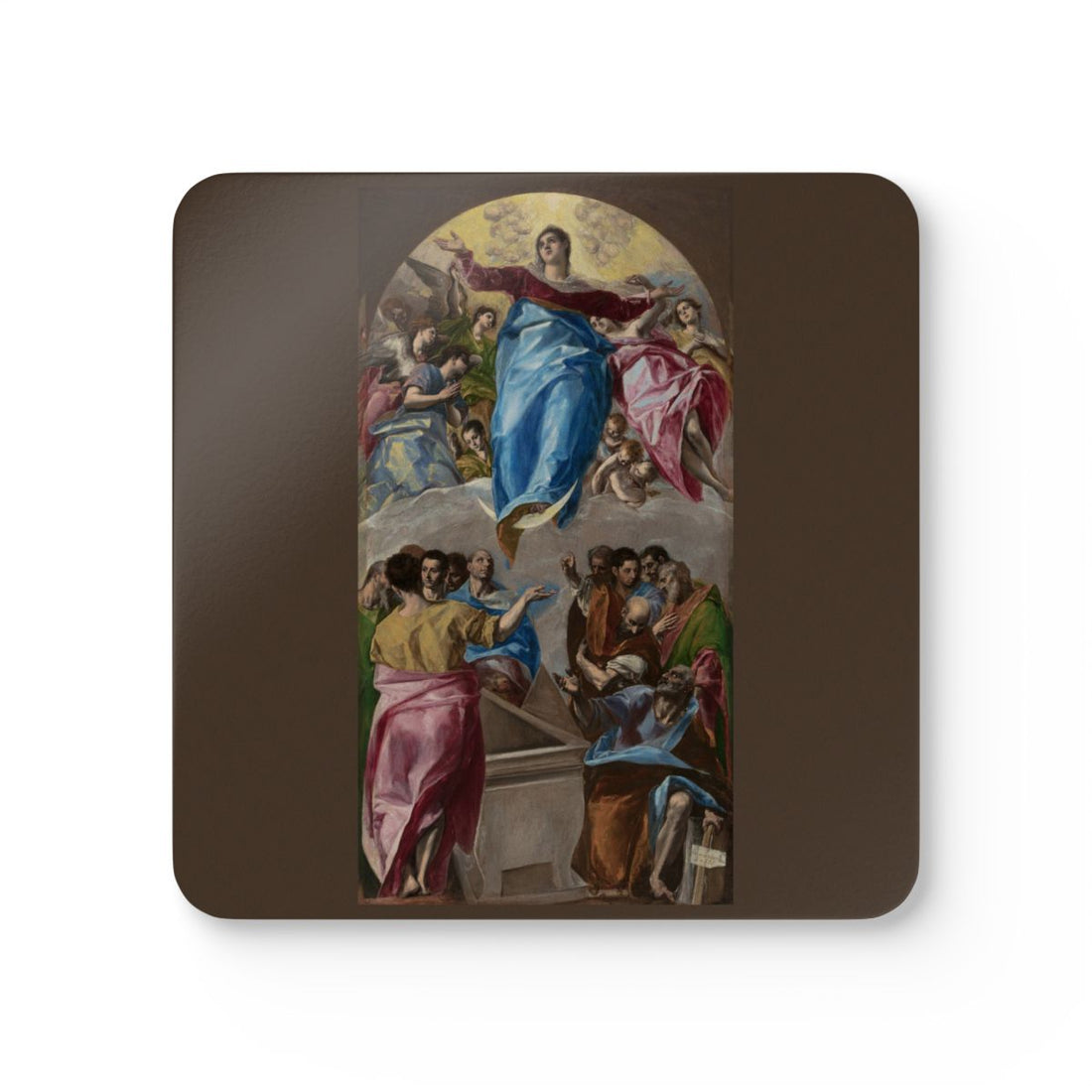 The Assumption of the Virgin printed on a Coaster Rizz coaster