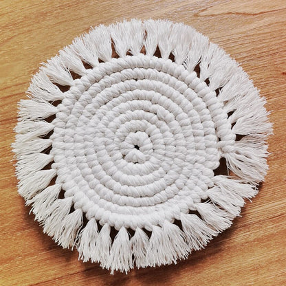 Bohemian woven coaster, view 2