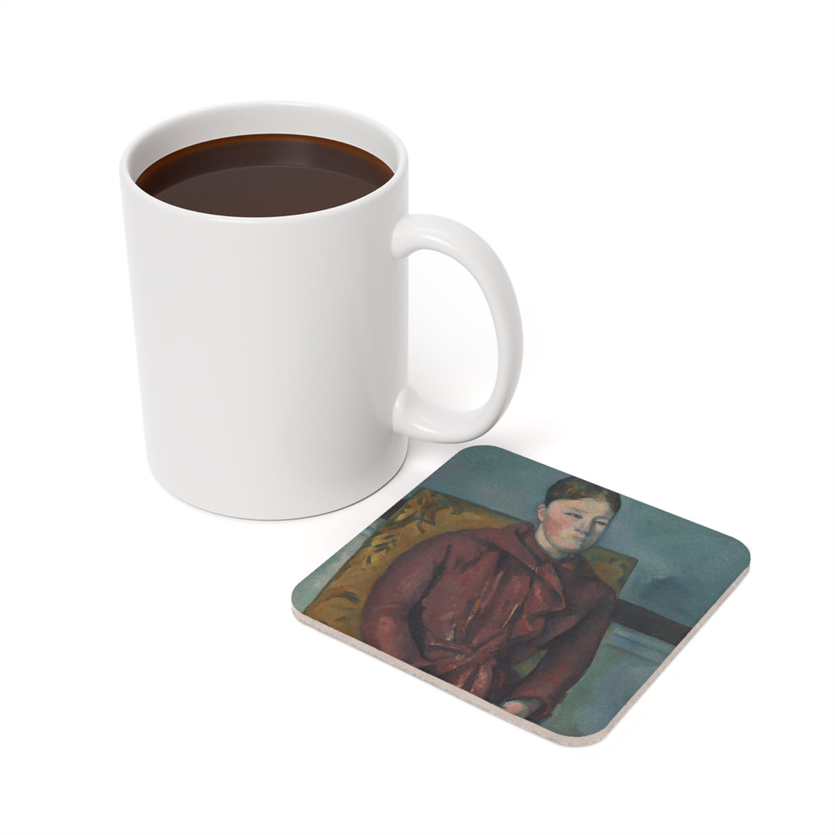 #82 Madame Cezanne in a Yellow Chair — Coaster
