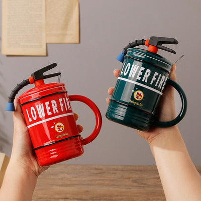 Fire extinguisher mug, view 2
