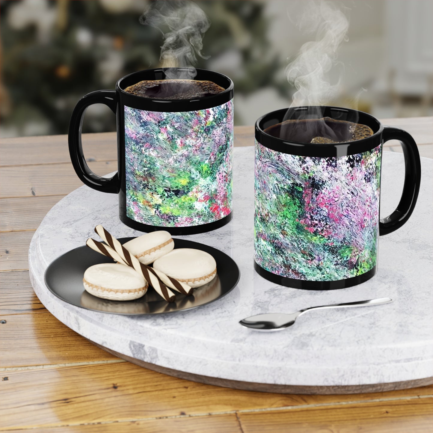 #14 Gemini Moon — Black Mug, 11oz