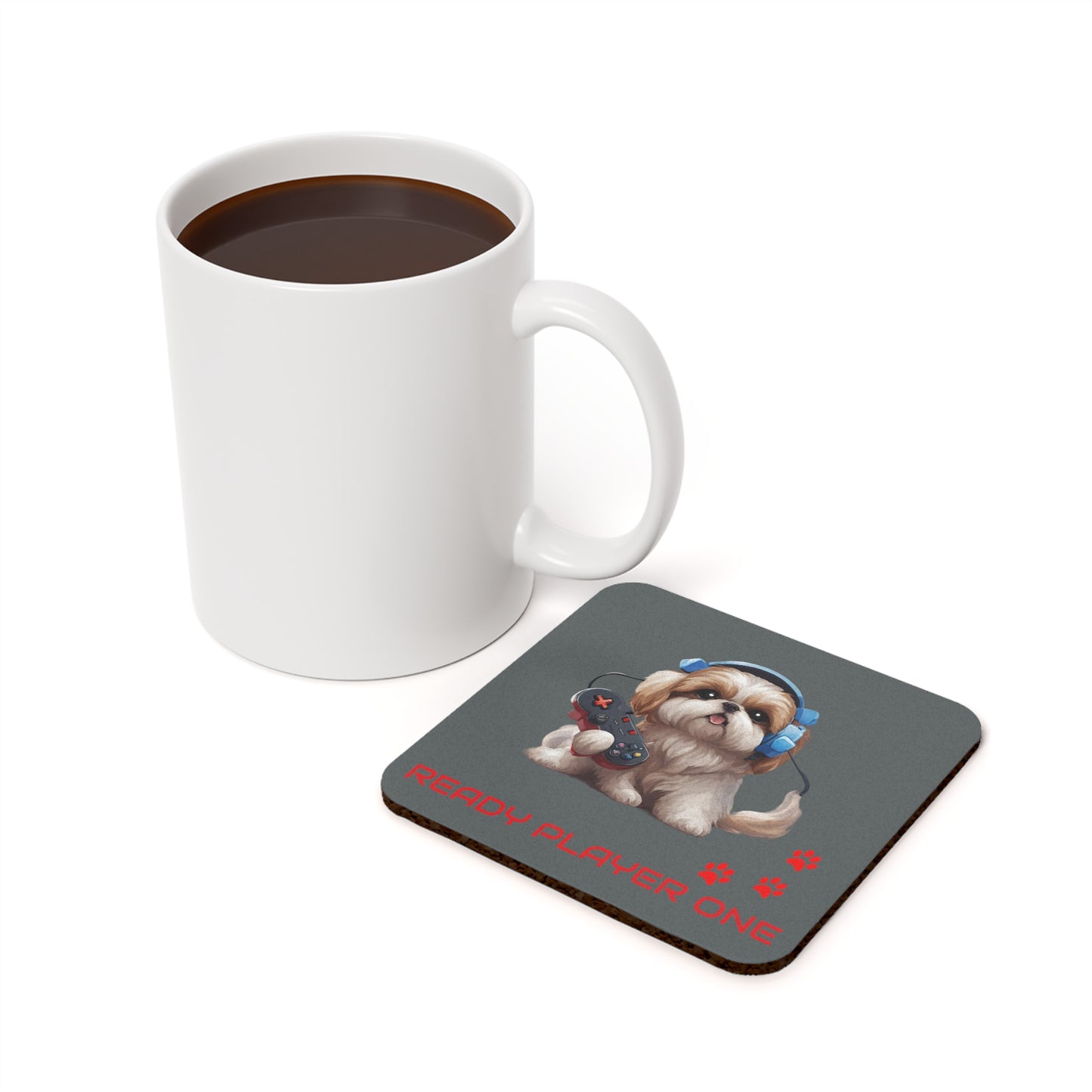 #17 Ready Player One *Square* Shih Tzu Coaster [SHIH TZU LOVERS THIS ONE IS FOR YOU!]