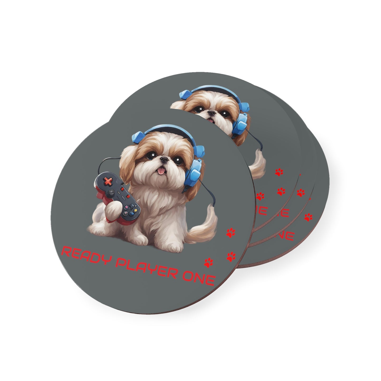 #18 Ready Player One *Round* Shih Tzu Coaster [SHIH TZU LOVERS THIS ONE IS FOR YOU!]