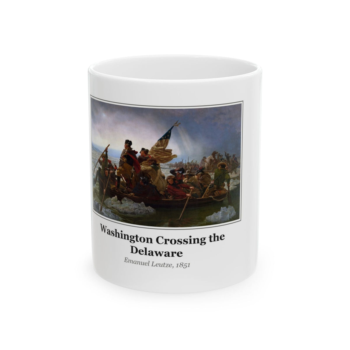 Mug printed with Washington Crossing the Delaware