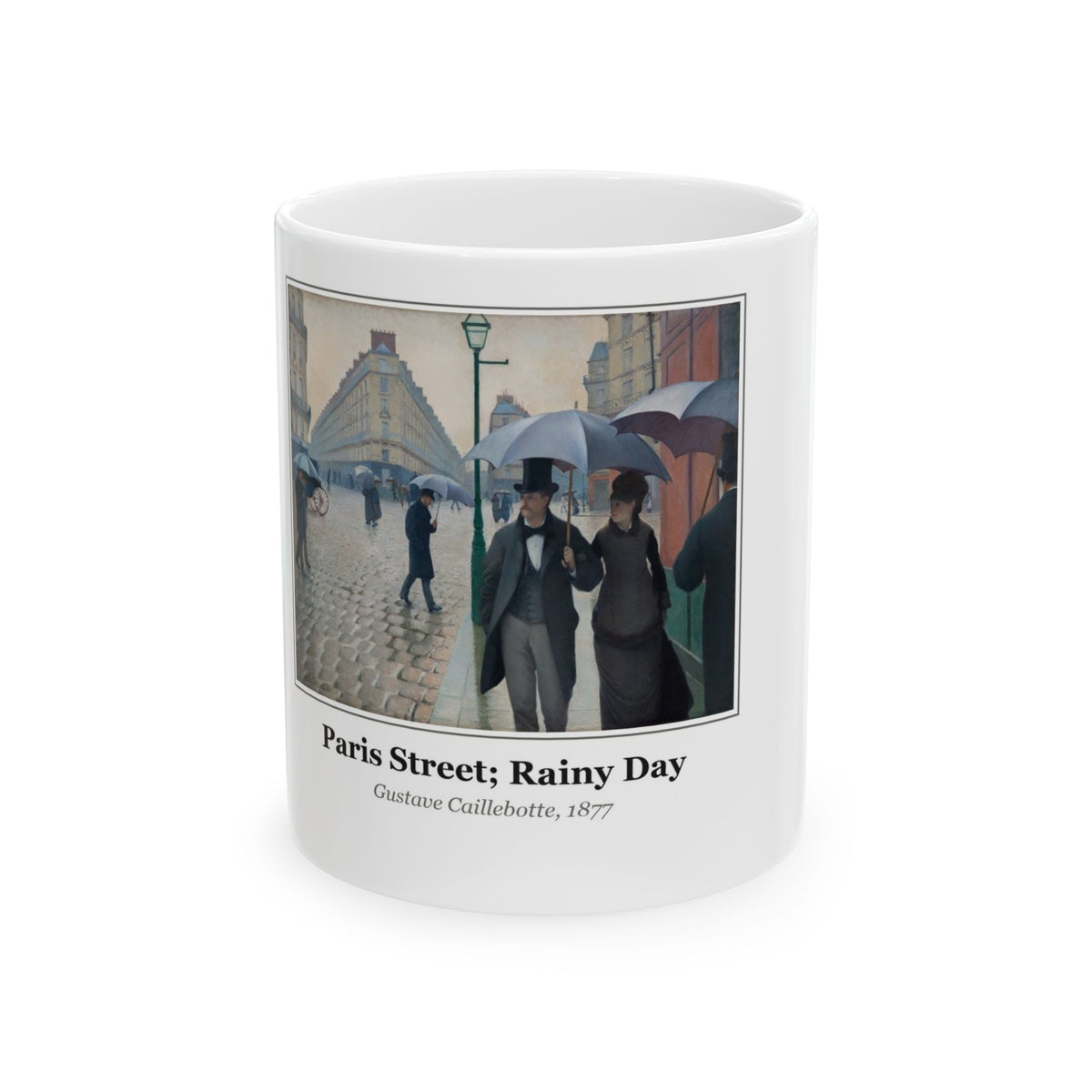 Mug printed with Paris Street; Rainy Day