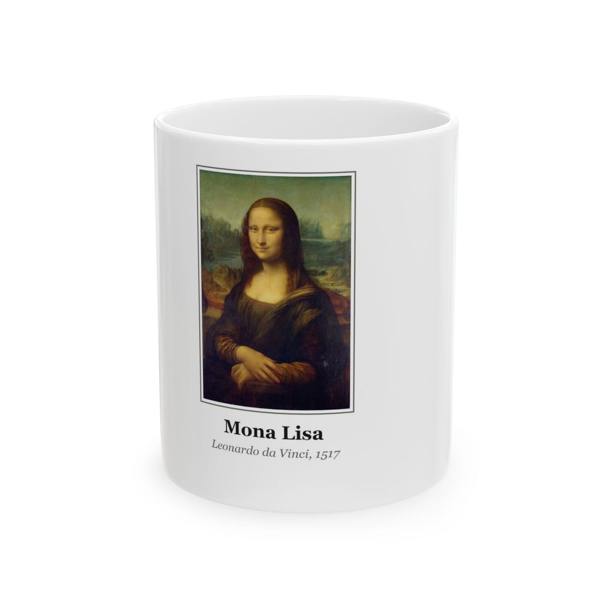 Mug printed with Mona Lisa
