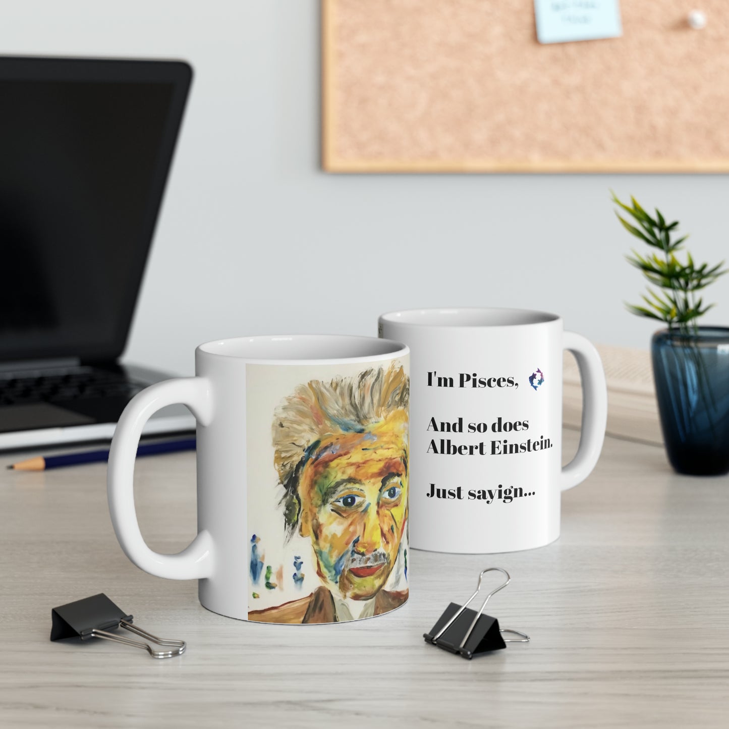 #8 Einstein Mug [THE PERFECT SET WITH STYLE #8 Coaster!]