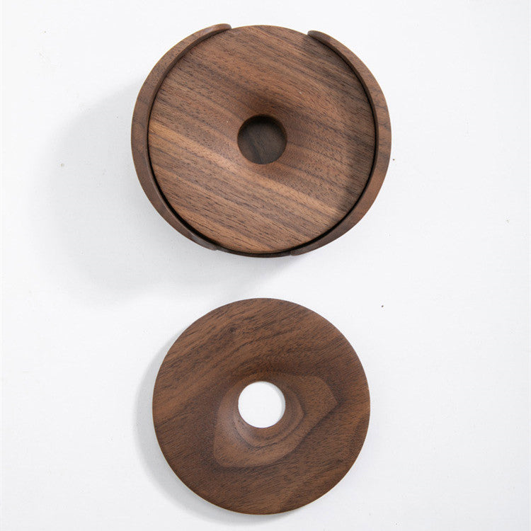 Black walnut tea tray coaster, view 2