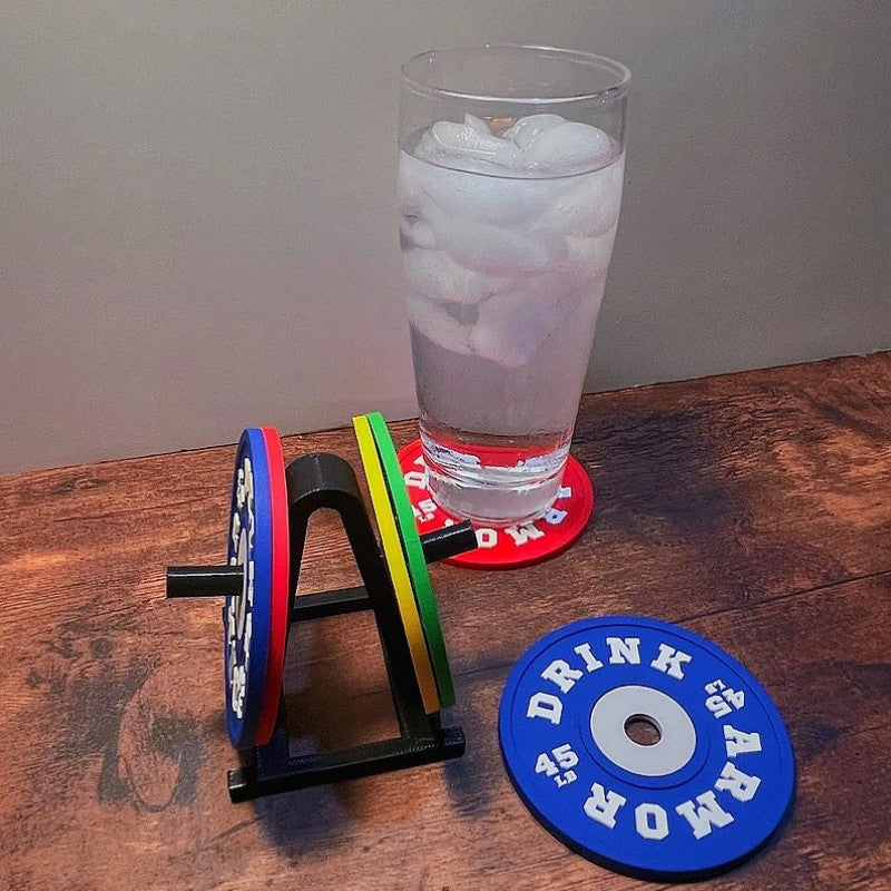 Silicone weight plate coaster