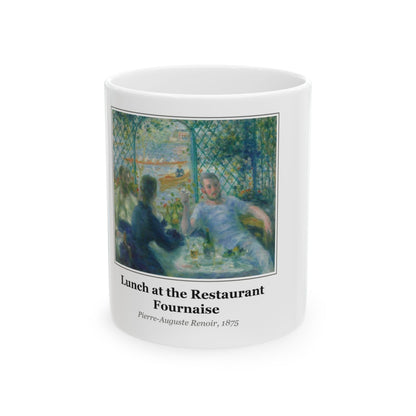 Mug printed with Lunch at the Restaurant Fournaise