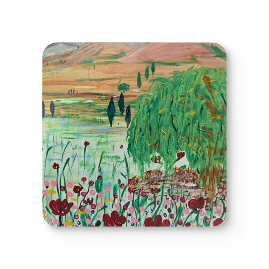 #15 Spring Field — one coaster from the set, face on