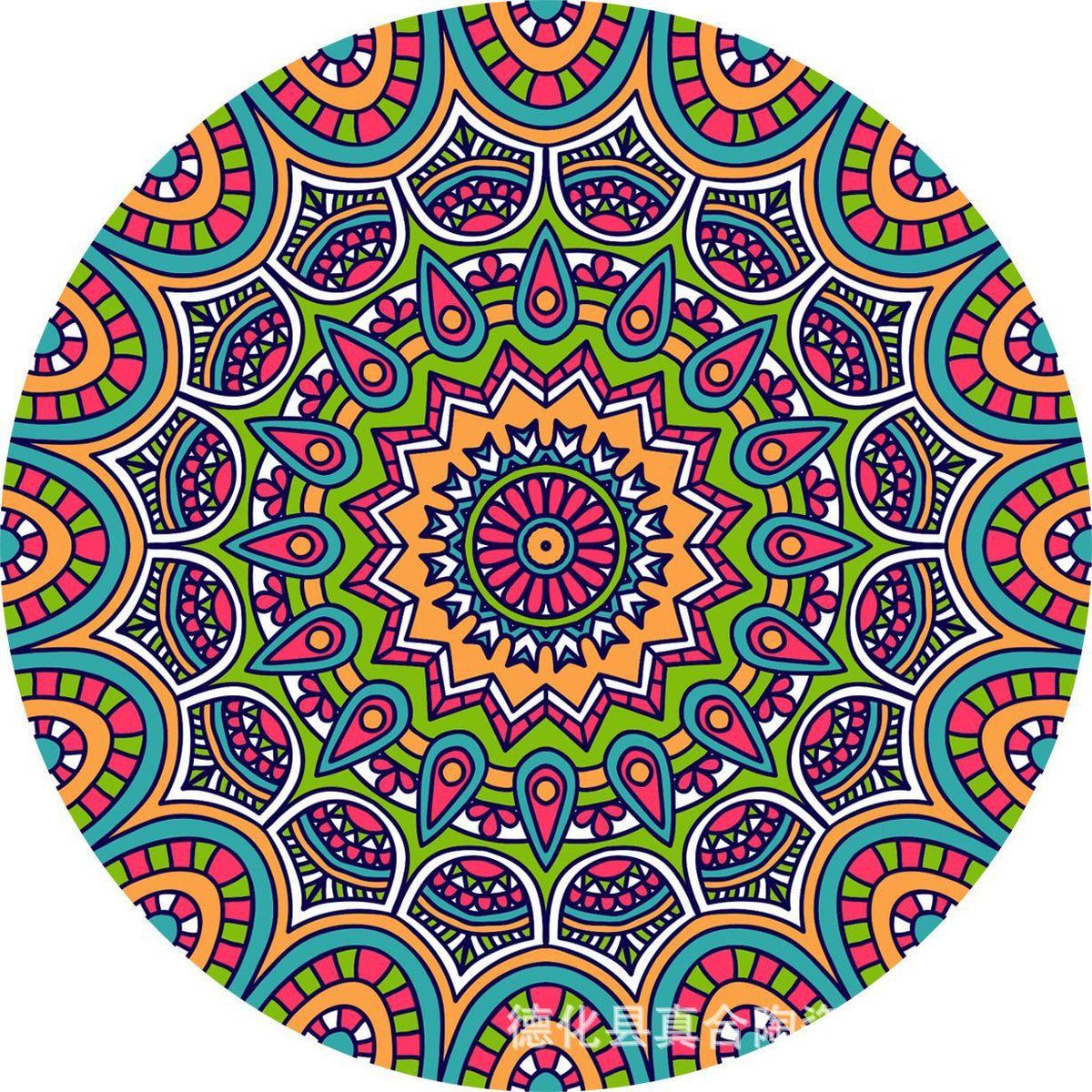 Mandala flower ceramic absorbent coaster