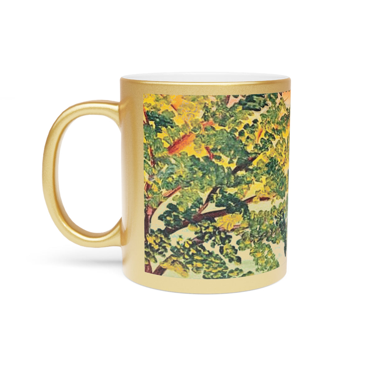 #13 Oasis — Metallic Gold Mug, 11oz