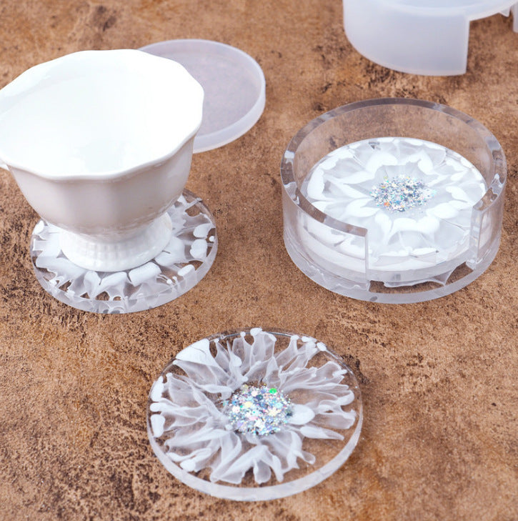 Round coaster silicone mould, view 3
