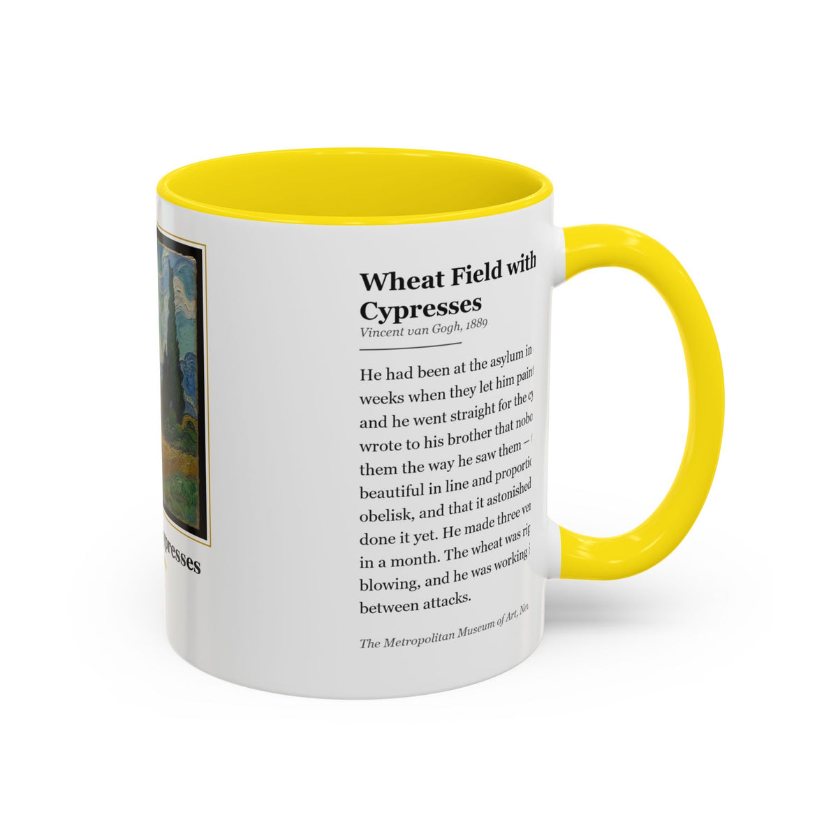 #52 Wheat Field with Cypresses — Mug