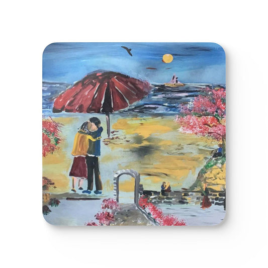 #16 Noble Beach — one coaster from the set, face on