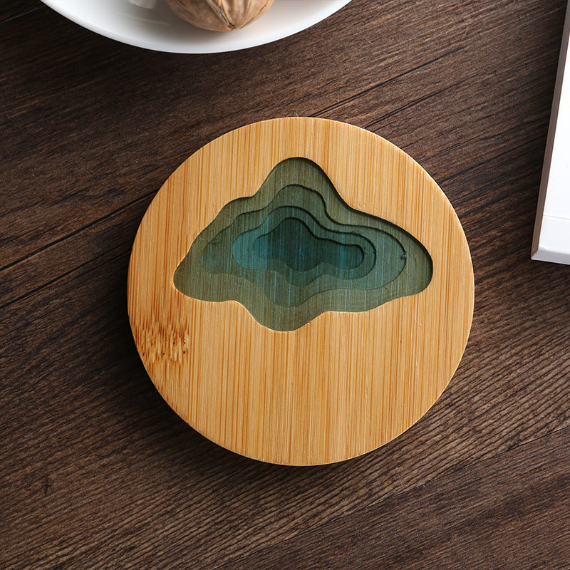 Bamboo cup holder pad