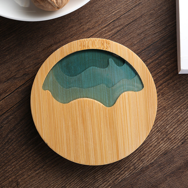 Bamboo cup holder pad, view 2