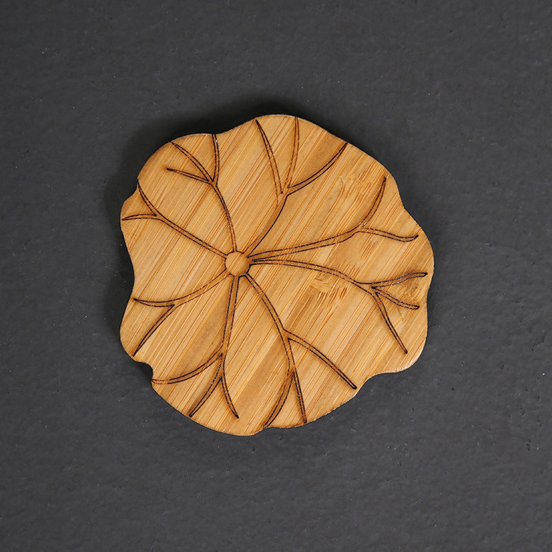 Bamboo Tea Coaster Potholder Cup, view 3