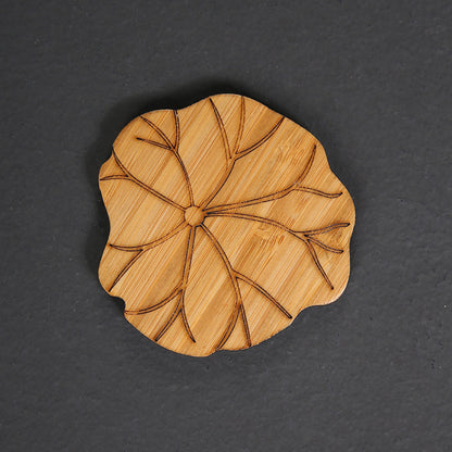 Bamboo Tea Coaster Potholder Cup, view 3