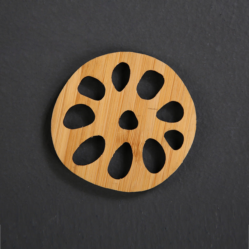 Bamboo Tea Coaster Potholder Cup, view 2