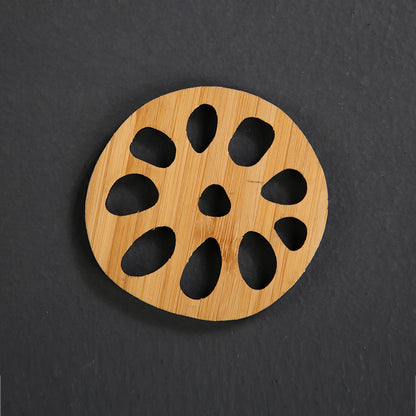Bamboo Tea Coaster Potholder Cup, view 2