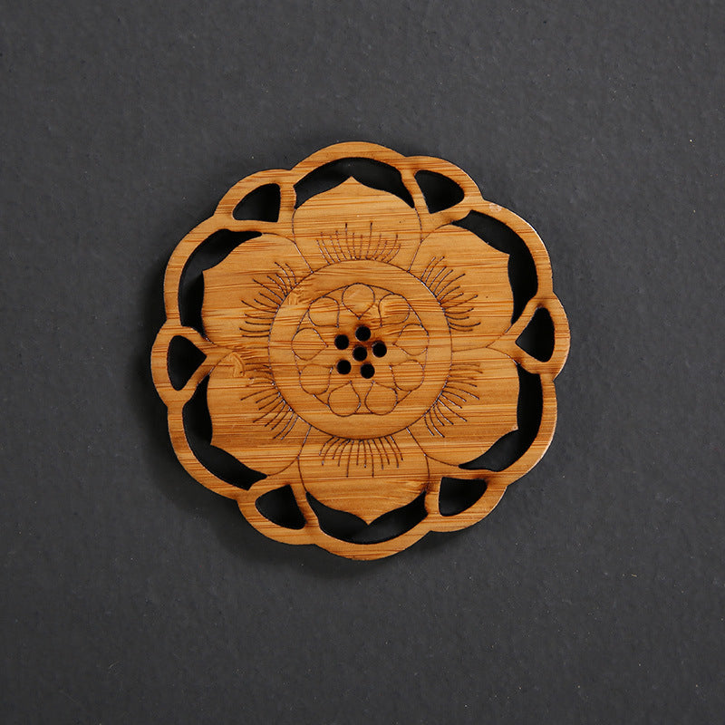 Bamboo Tea Coaster Potholder Cup