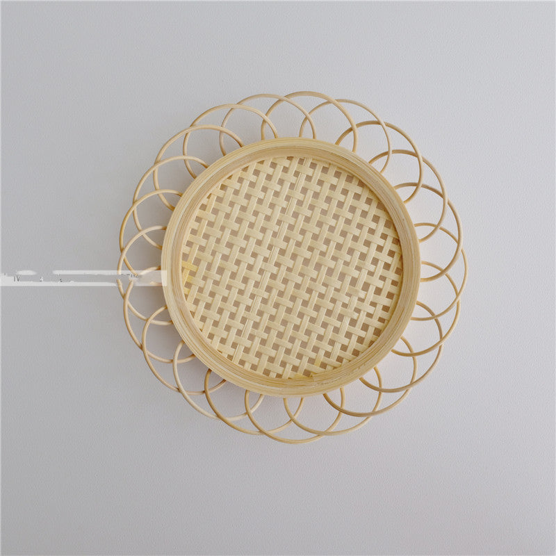 Bamboo woven coaster, view 2