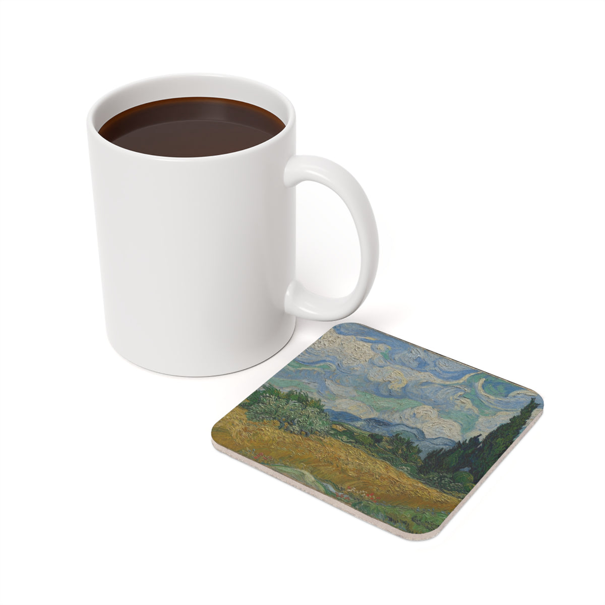 #52 Wheat Field with Cypresses — Coaster