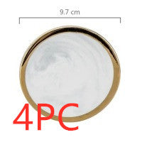 Marble gold plated ceramic coaster, view 2