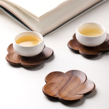 Black walnut petal coaster