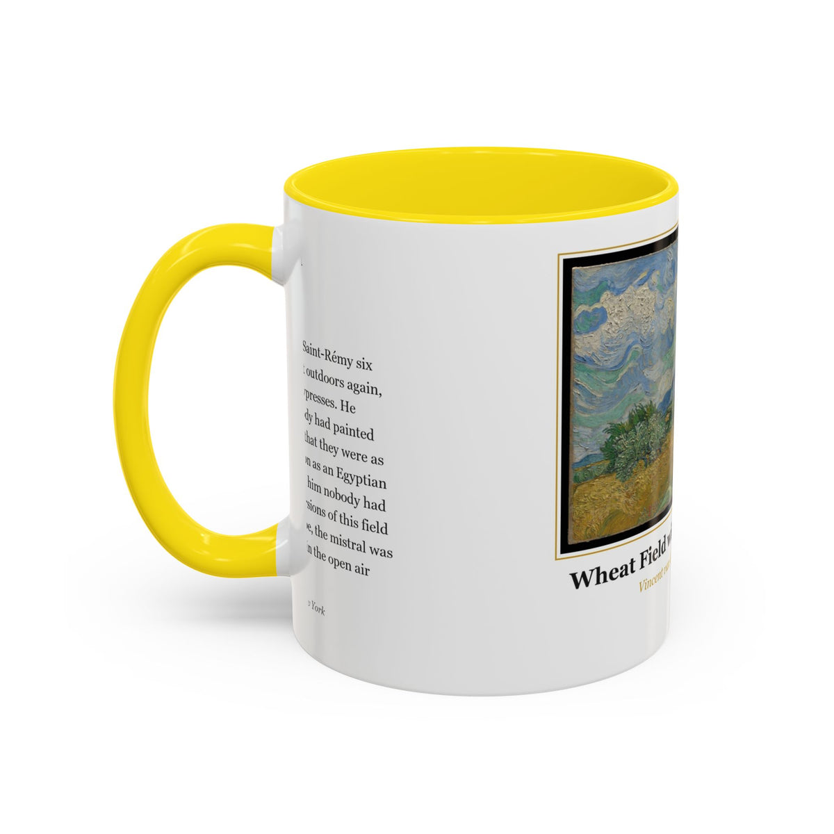 #52 Wheat Field with Cypresses — Mug