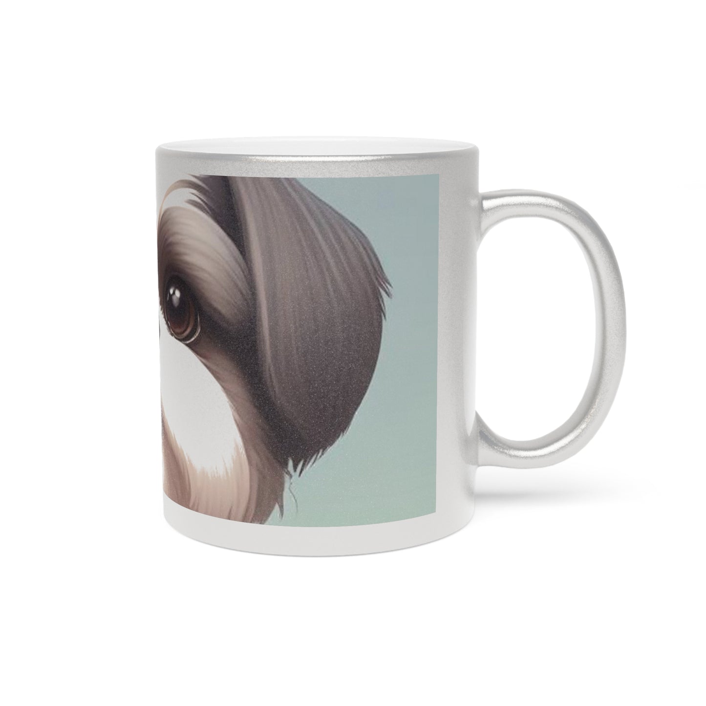 #21 Shih Tzu Cutie — Metallic Silver Mug