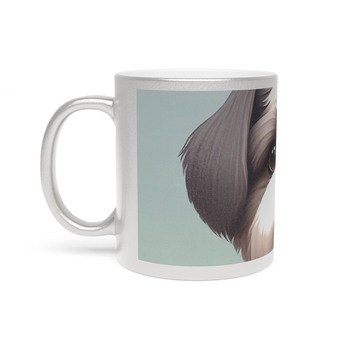 #21 Shih Tzu Cutie — Metallic Silver Mug