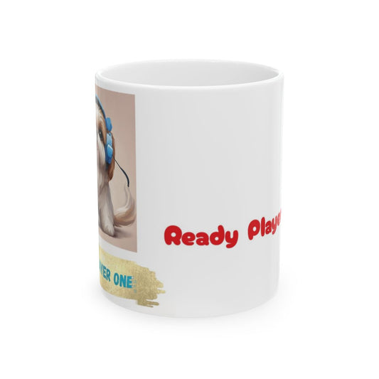 #17 Ready Player One Square mug, front view