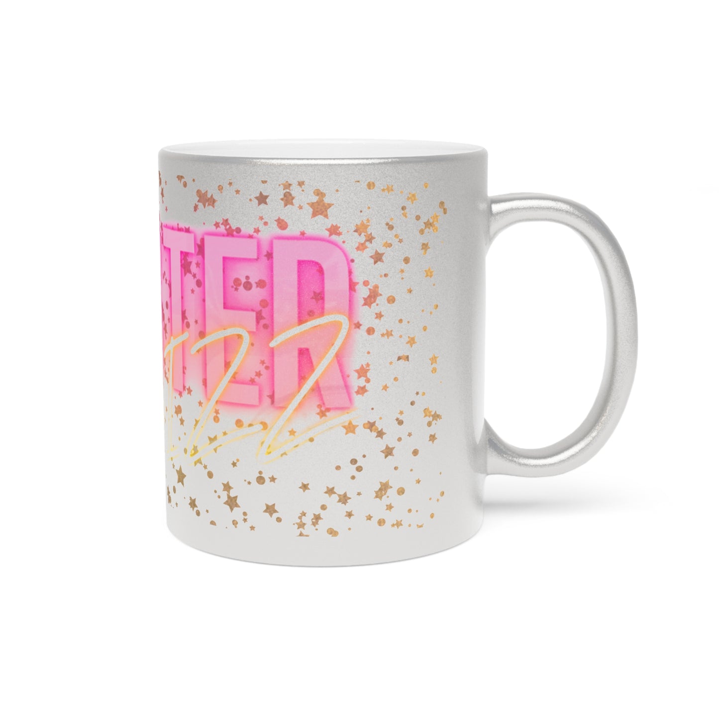 #1 Coaster Rizz Branded — Metallic Silver Mug