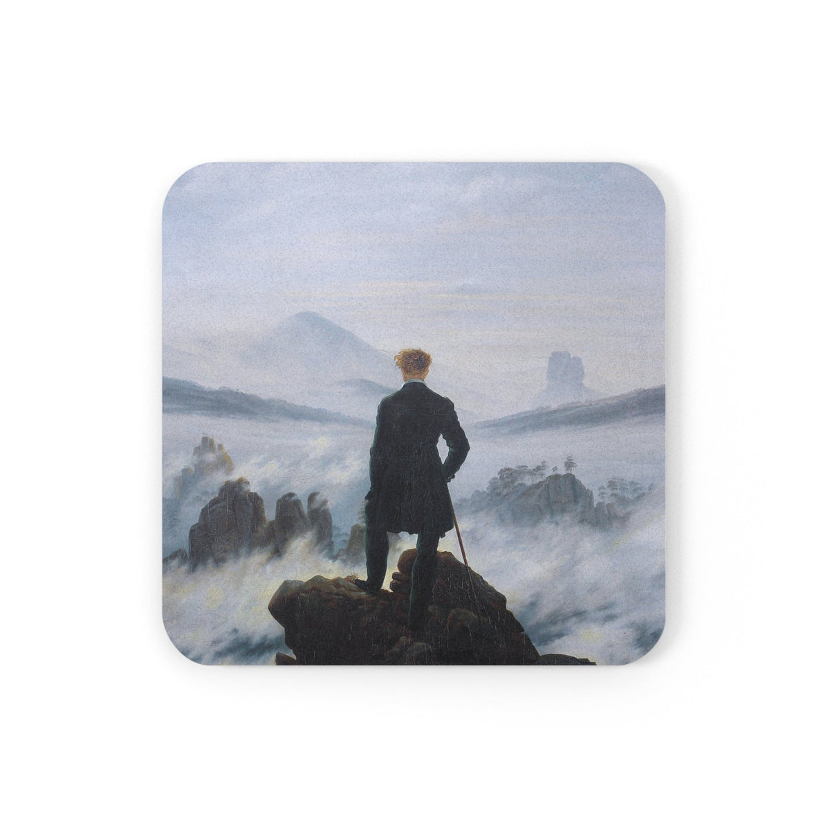 Coaster printed with Wanderer above the Sea of Fog