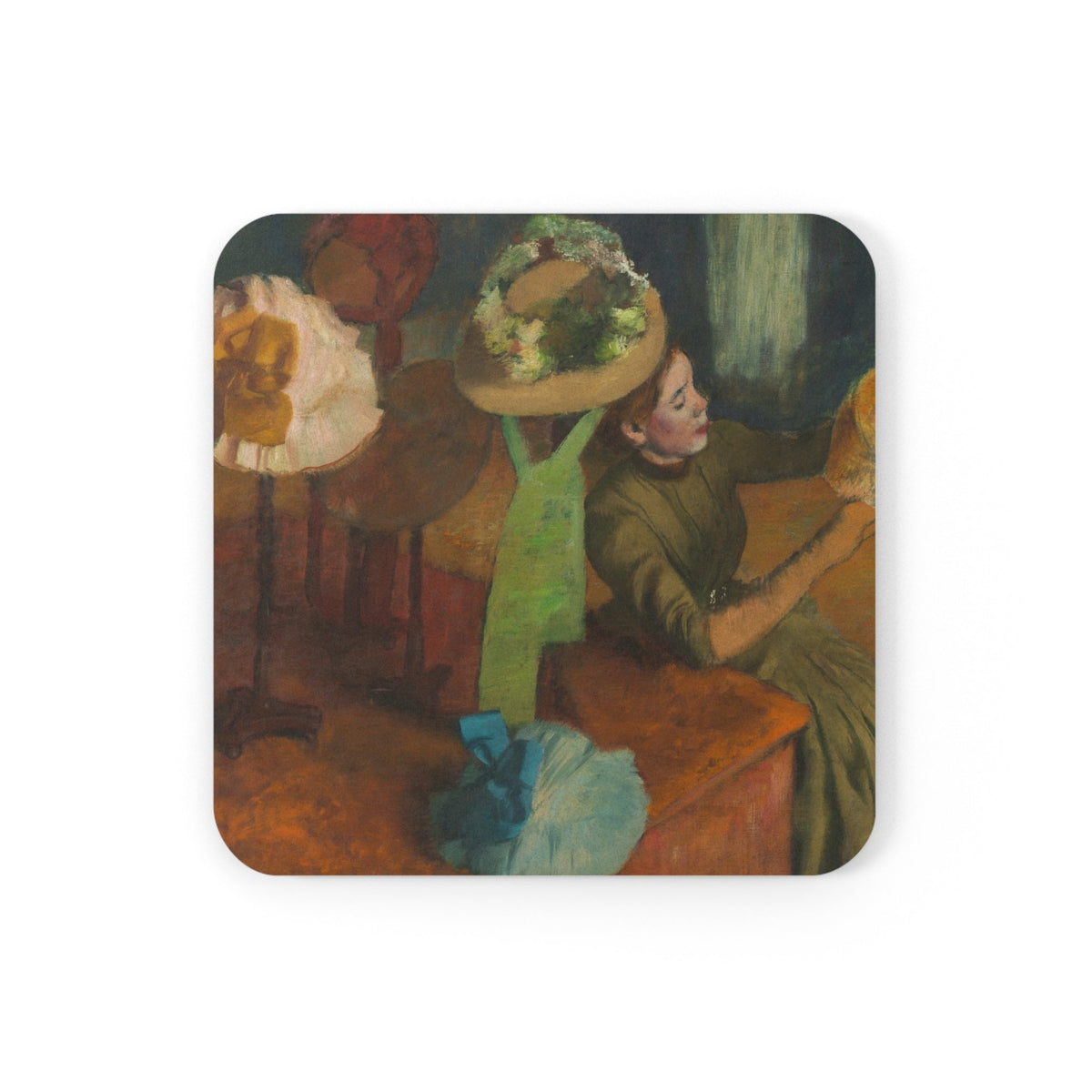 Coaster printed with The Millinery Shop