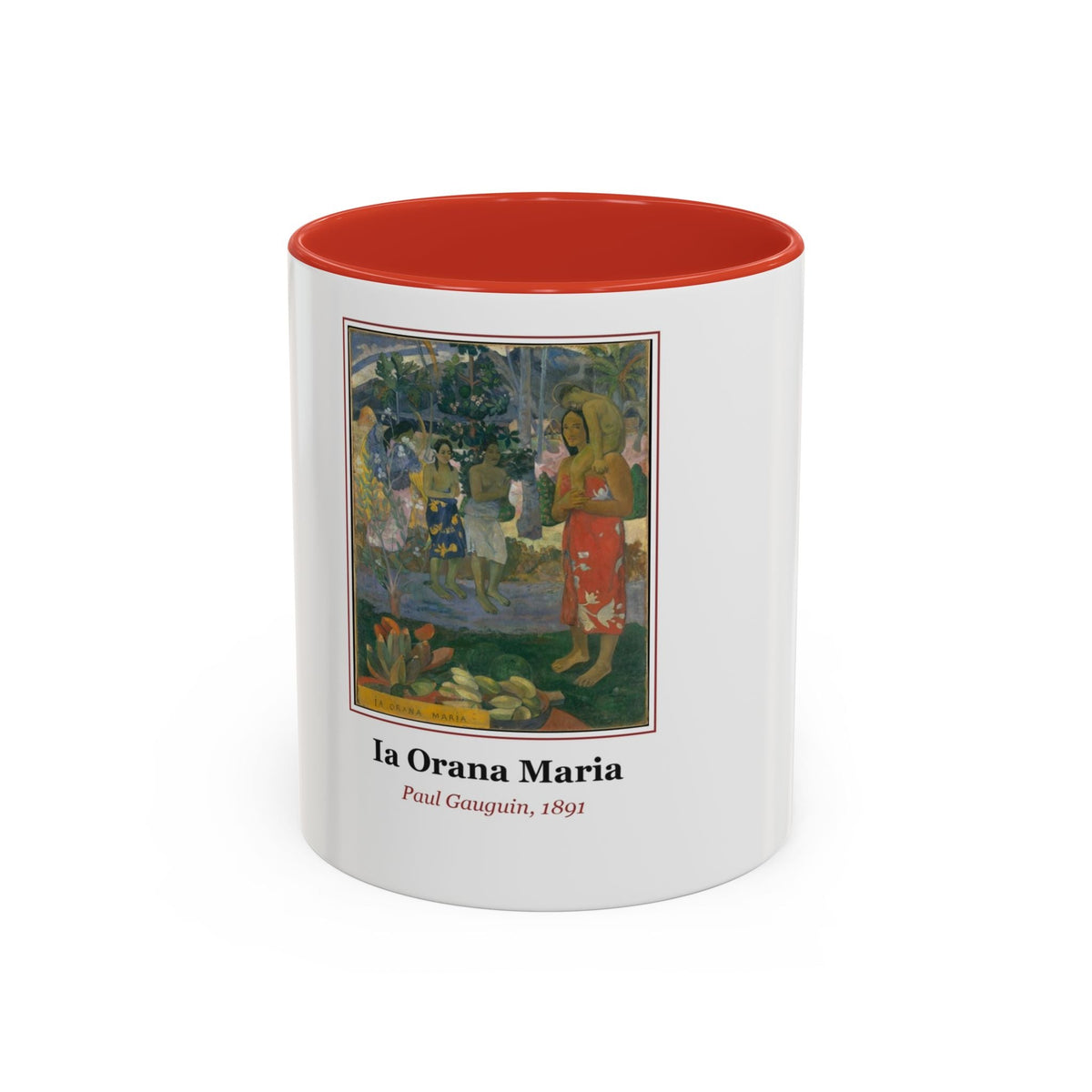 Mug printed with Ia Orana Maria