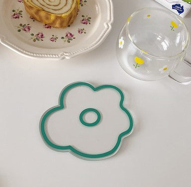 Acrylic tulip coaster, view 2