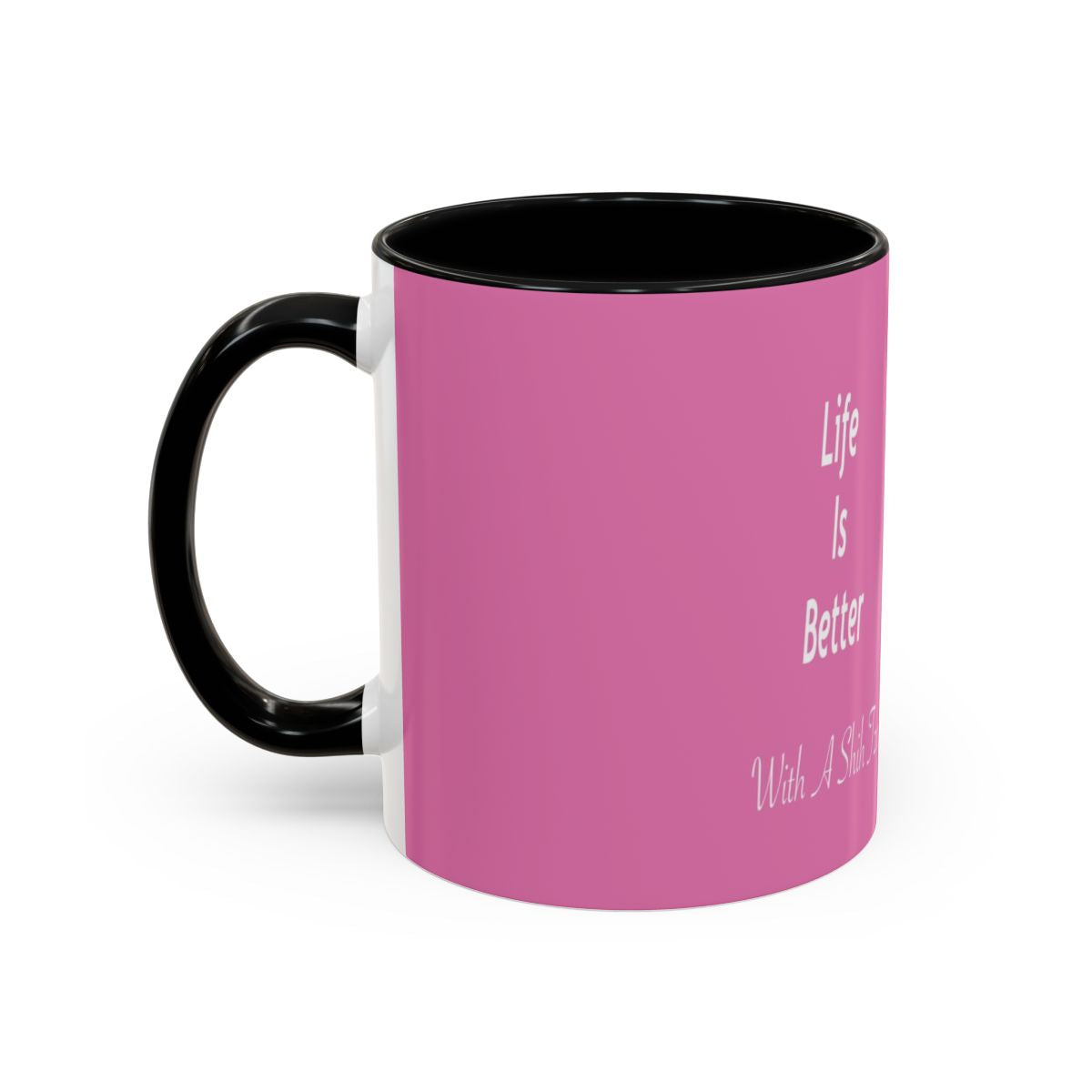 #2 Chuppi the Shih Tzu mug, three-quarter view from the left