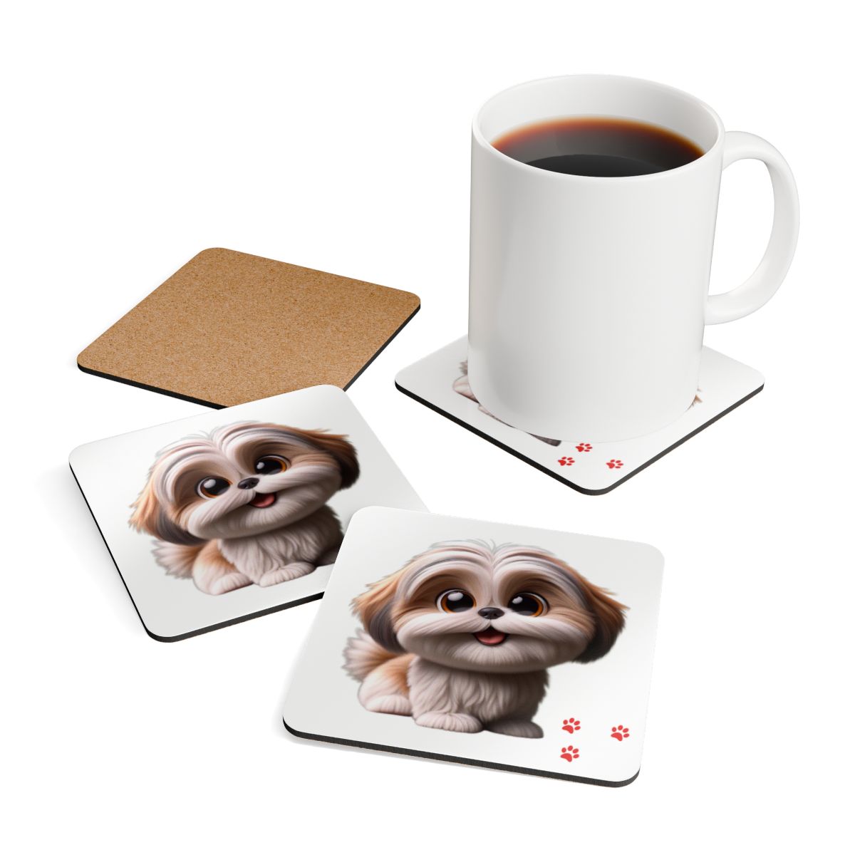 #2 Chuppi the Shih Tzu — the set of four on a table